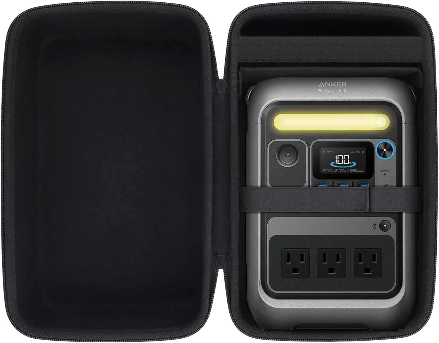 co2CREA Hard Travel Case Compatible with Anker SOLIX C300 Portable Power Station, Outdoor 288Wh LiFePO4 Battery 300W Solar Generator