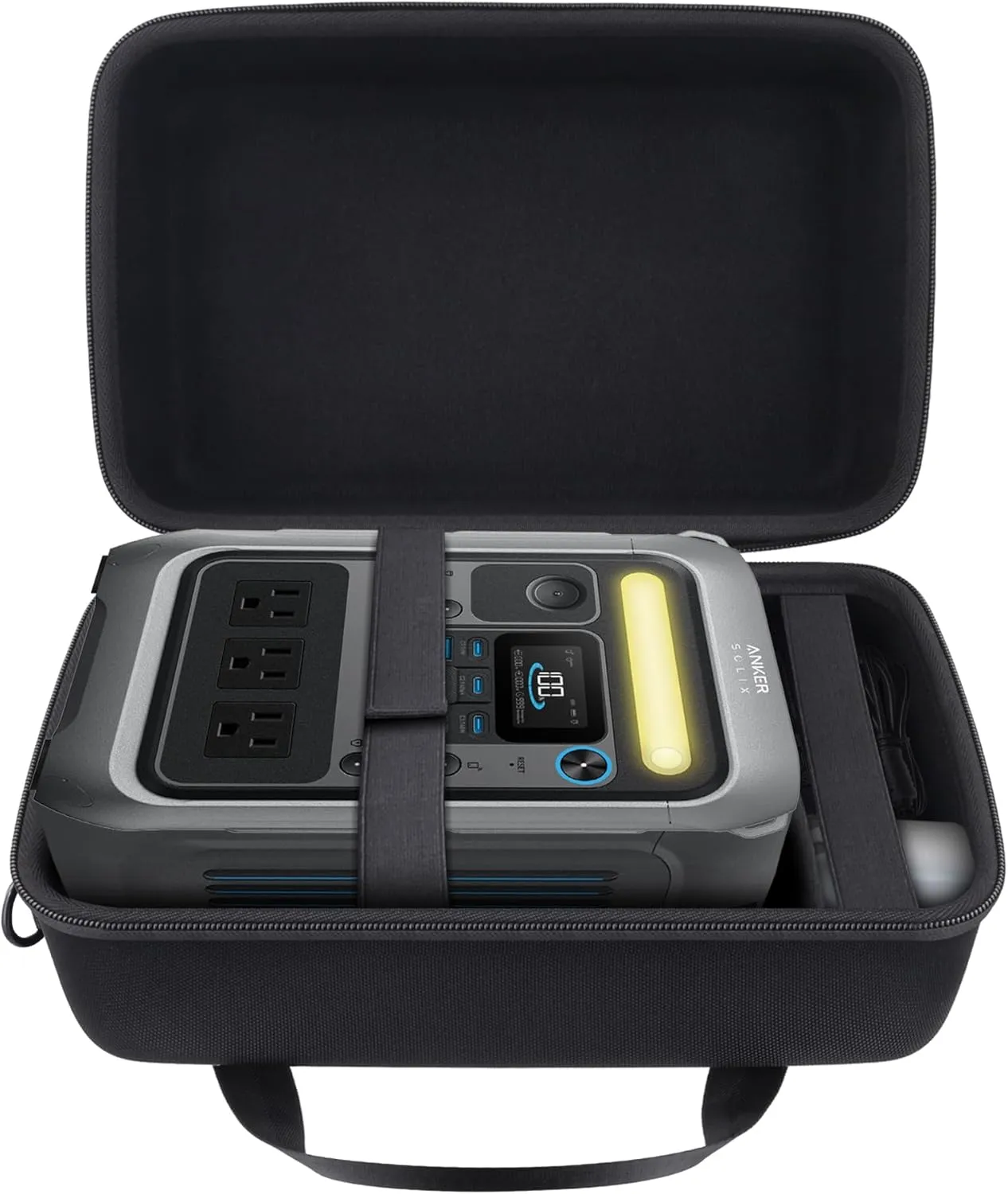 co2CREA Hard Travel Case Compatible with Anker SOLIX C300 Portable Power Station, Outdoor 288Wh LiFePO4 Battery 300W Solar Generator
