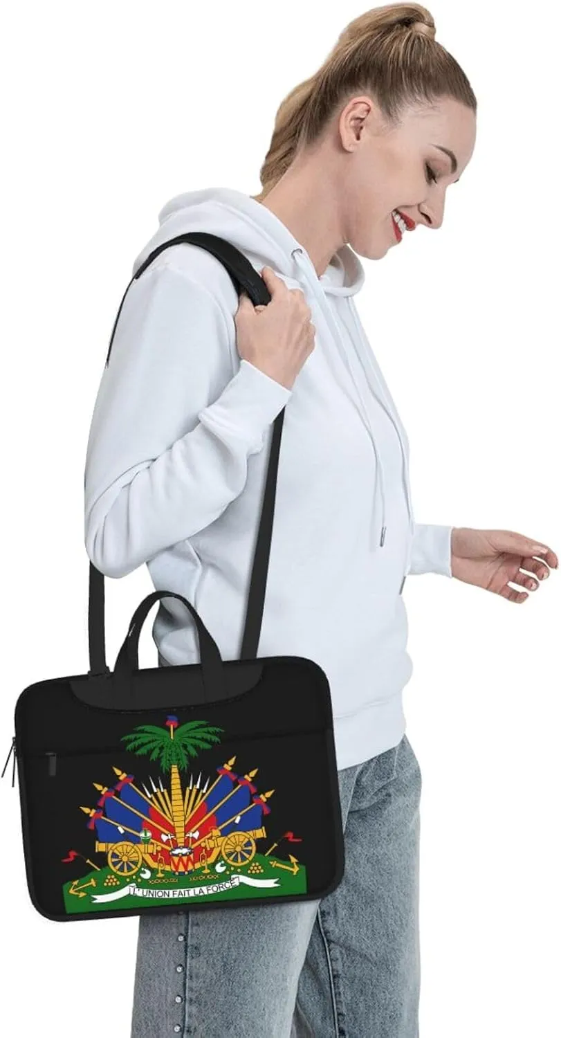 Coat Of Arms Of Haiti 3d Pattern Laptop Bag Shoulder Bag Computer Notebook Briefcase Messenger Bag
