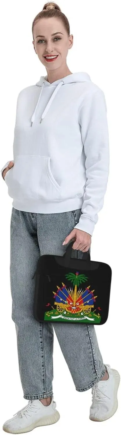 Coat Of Arms Of Haiti 3d Pattern Laptop Bag Shoulder Bag Computer Notebook Briefcase Messenger Bag