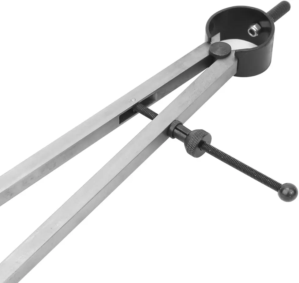 Compact Carbon Steel Double Needed Spacing Compass for Exact Marking The Line in Leather Production