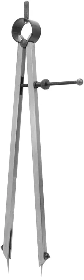 Compact Carbon Steel Double Needed Spacing Compass for Exact Marking The Line in Leather Production