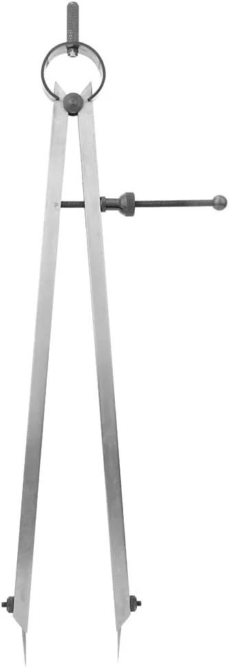 Compact Carbon Steel Double Needed Spacing Compass for Exact Marking The Line in Leather Production