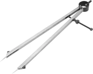 Compact Carbon Steel Double Needed Spacing Compass for Exact Marking The Line in Leather Production