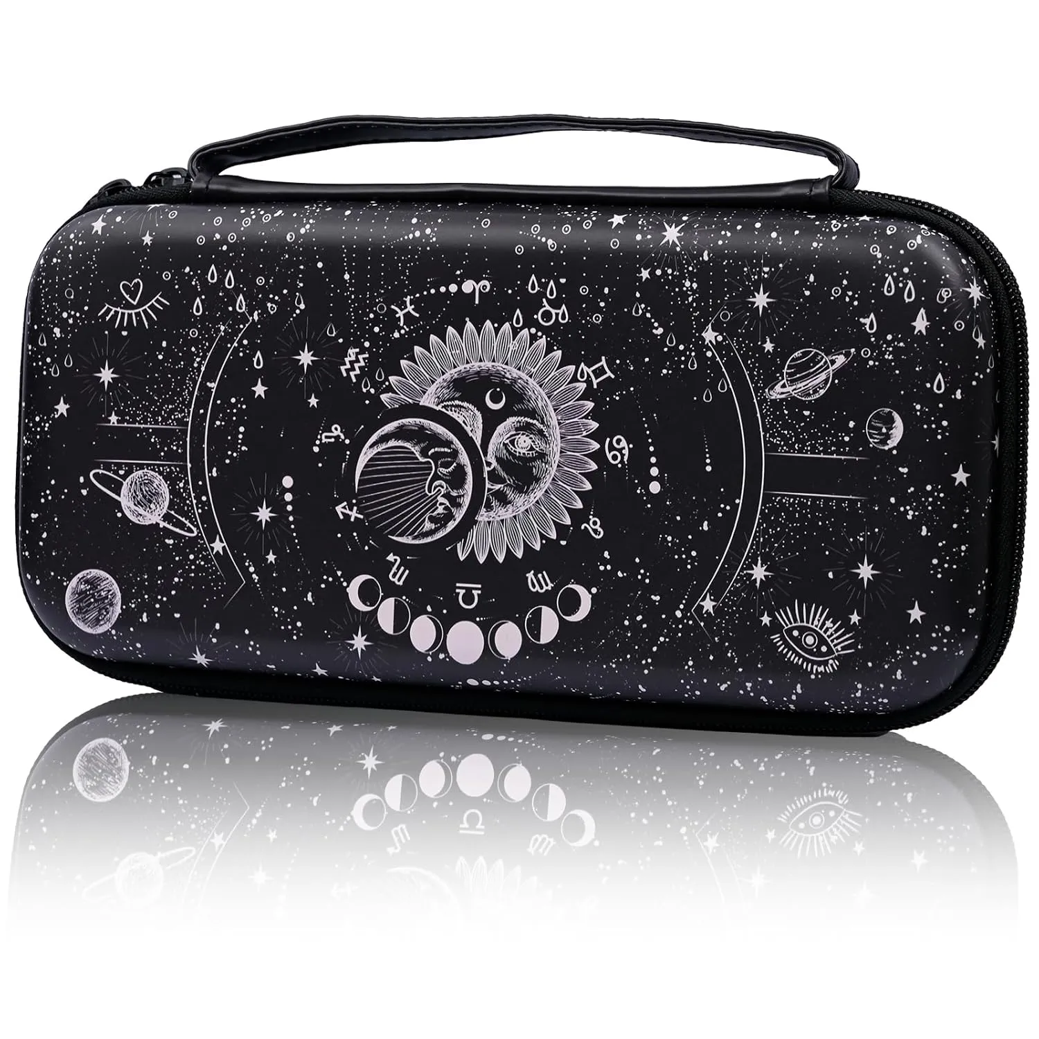 Constellation Magic Moon Sun Carry Case Compatible With Nintendo Switch Lite And Switch Oled, Hard Portable Travel Storage Bag For Accessories Console