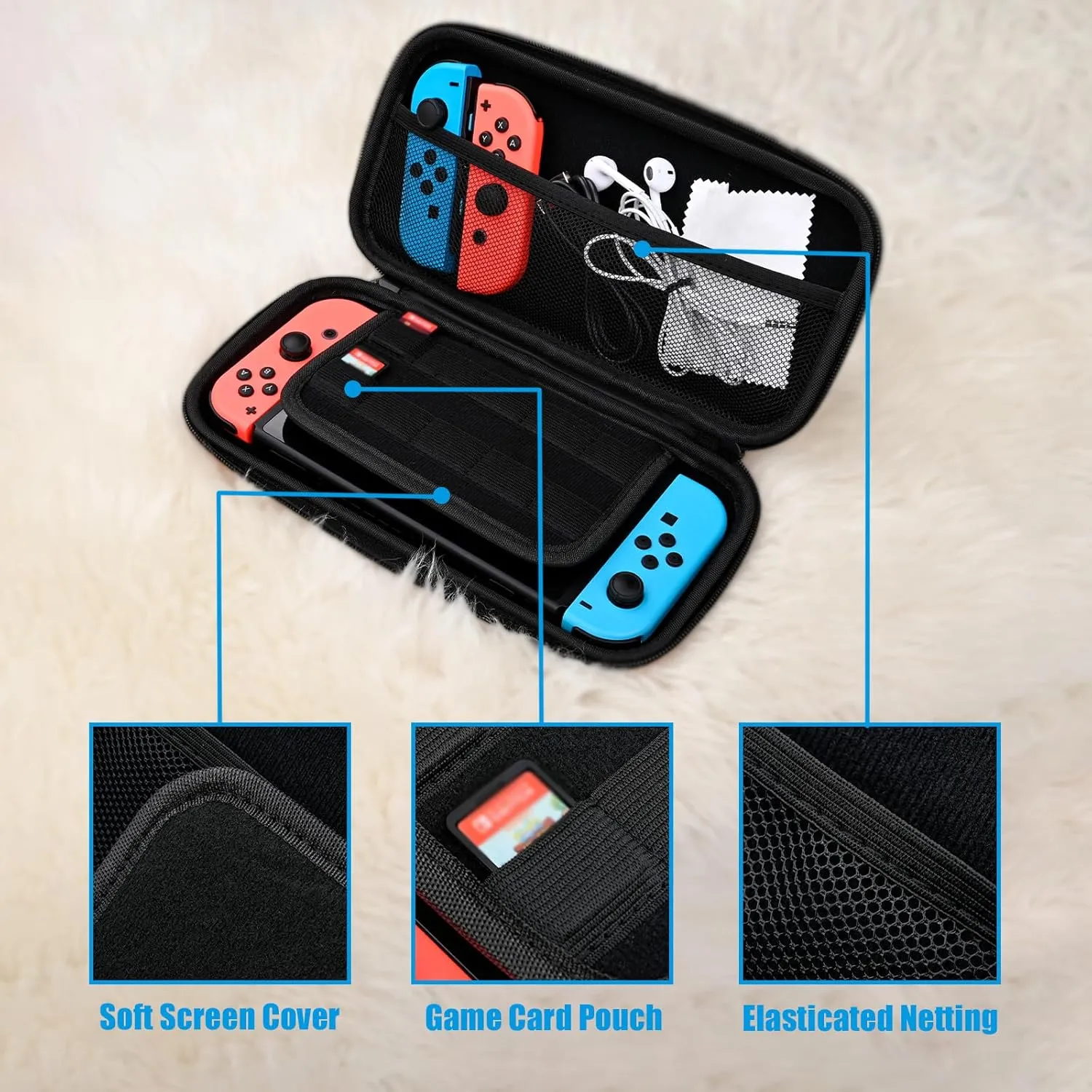 Constellation Magic Moon Sun Carry Case Compatible With Nintendo Switch Lite And Switch Oled, Hard Portable Travel Storage Bag For Accessories Console