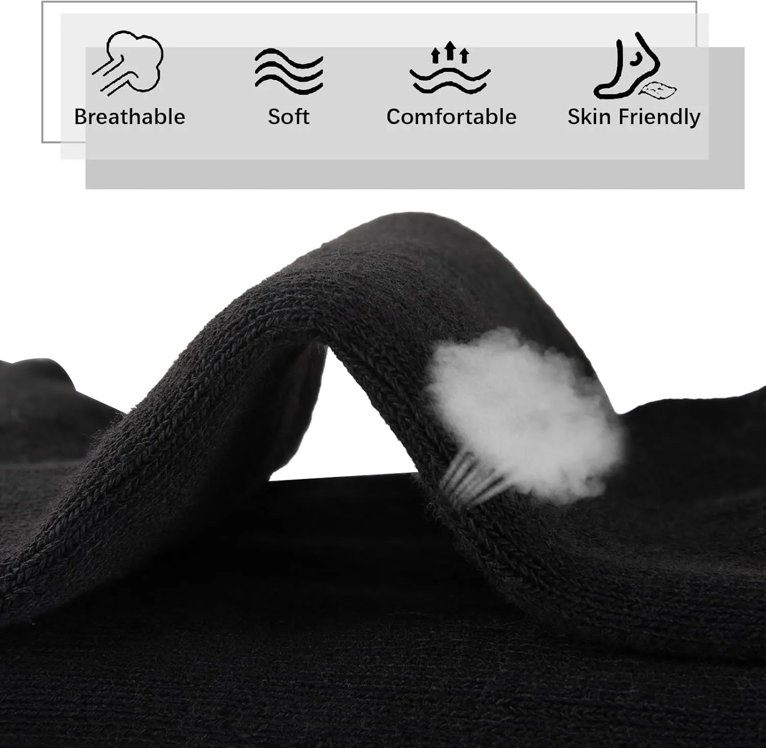 COOVAN 8 Pairs Mens Athletic Crew Socks Moisture Wicking Heavy Duty Cushioned Work Socks with Reinforced Heel and Toe