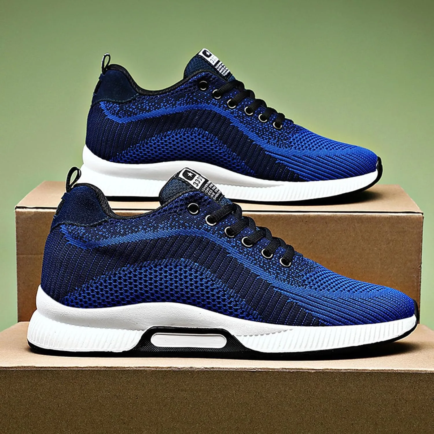 Couple Men's Elevator Shoes Men's Casual Mesh Trainers Lightweight Breathable Lace Up Sports Shoes Vintage Mens Sneaker