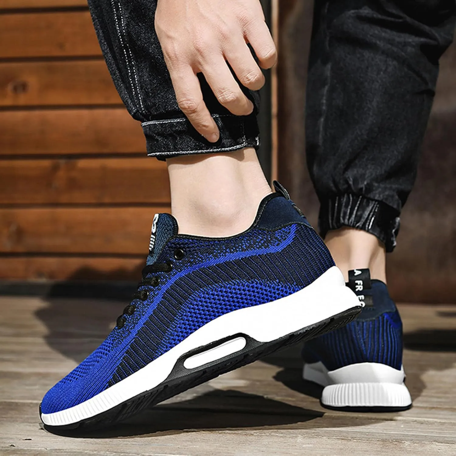 Couple Men's Elevator Shoes Men's Casual Mesh Trainers Lightweight Breathable Lace Up Sports Shoes Vintage Mens Sneaker
