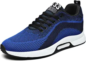 Couple Men's Elevator Shoes Men's Casual Mesh Trainers Lightweight Breathable Lace Up Sports Shoes Vintage Mens Sneaker