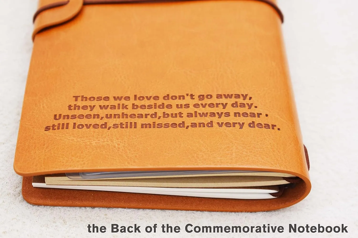 Cousin Memorial Remembrance Gift-Bereavement Gift-Refillable Travel Photo Diary Journal-Those We Love Don't Go Away-Letters to My Cousin in Heaven,In Loving Memory-Sympathy Gift for Loss of Cousin
