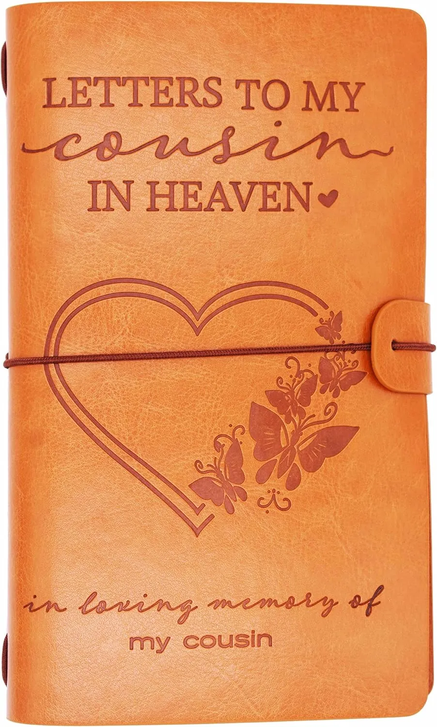 Cousin Memorial Remembrance Gift-Bereavement Gift-Refillable Travel Photo Diary Journal-Those We Love Don't Go Away-Letters to My Cousin in Heaven,In Loving Memory-Sympathy Gift for Loss of Cousin