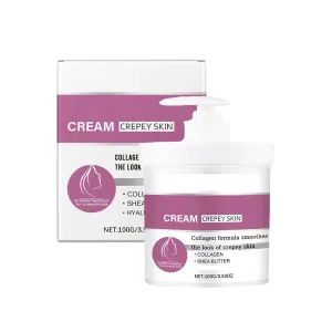 Crepey Skin Cream Wrinkle Smoothing Cream With Collagen, Improves Elasticity Pumps Saggy Skin for Body, Neck, Hands, Face (1PCS)