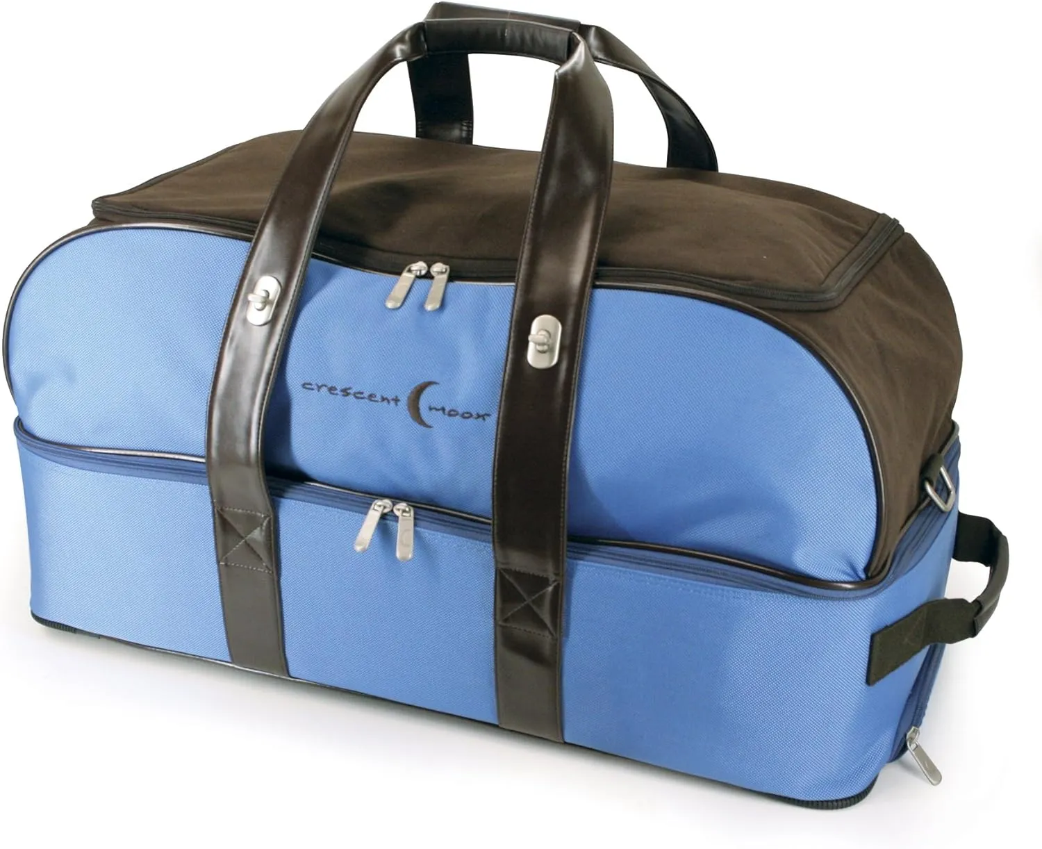 Crescent Moon Rolling Spa Weekender (Blue/Chocolate)
