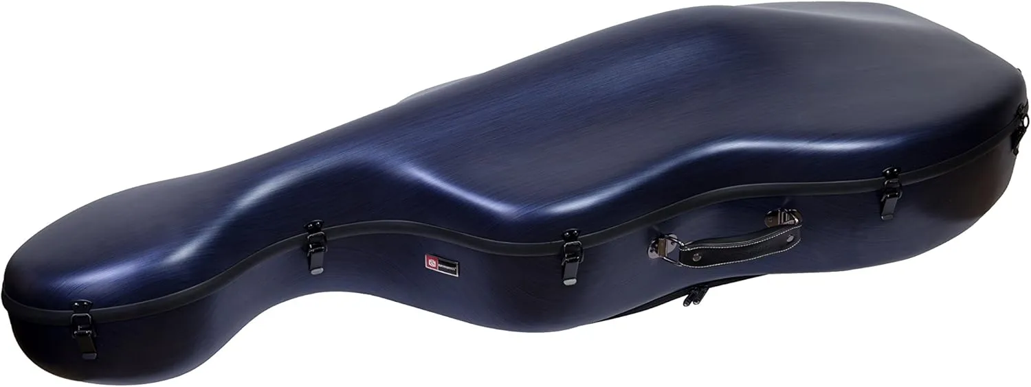 Crossrock Cello Case 4/4 Size, Lightweight Poly Carbon Composite, Backpack Available (Blue)