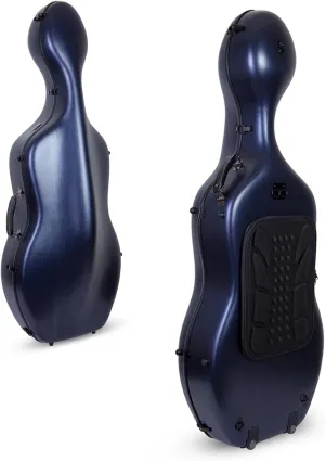 Crossrock Cello Case For 4/4 Full Size With Backpack and Wheels，Poly Carbon Composite in Blue(CRF1000CEFBLHT)