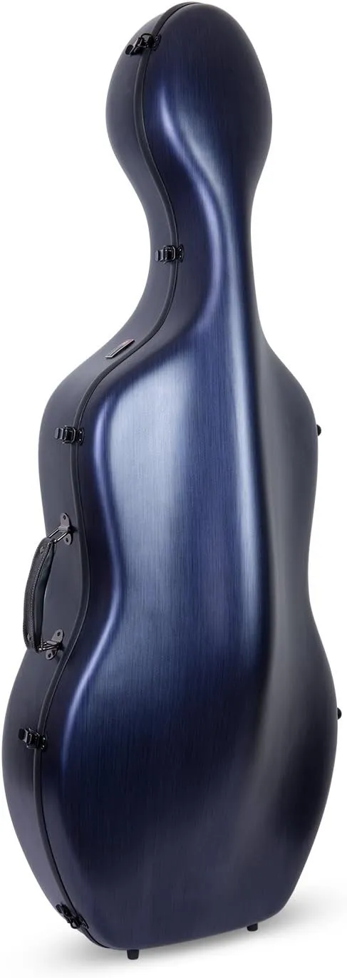 Crossrock Cello Case For 4/4 Full Size With Backpack and Wheels，Poly Carbon Composite in Blue(CRF1000CEFBLHT)