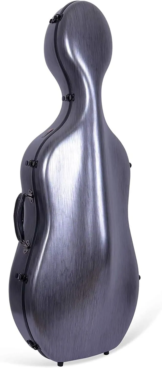 Crossrock Poly Carbon Composite Case fits for 1/2 Size Cello with Backpack and Wheels in Black(CRF102CEHBKHT) (CRF1020CEHBKHT)