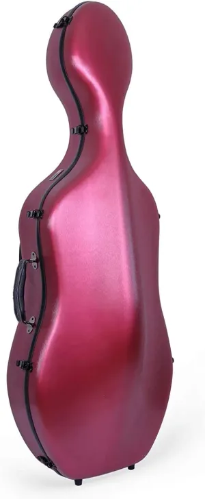Crossrock Poly Carbon Composite Case fits for 3/4 Size Cello with Backpack and Wheels in Red(CRF102CETRDHT) (CRF1020CETRDHT)