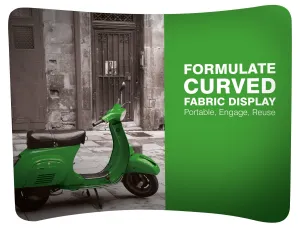 Curved Stretch Fabric Display Stand (Including Printed Graphic)