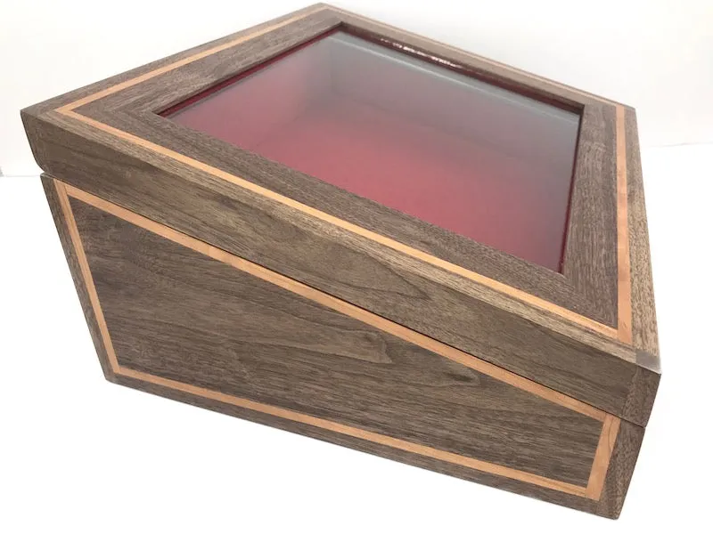 Custom Slanted Wooden Display case (Base price shown)
