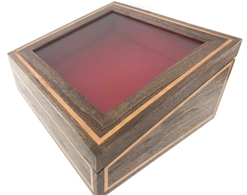 Custom Slanted Wooden Display case (Base price shown)