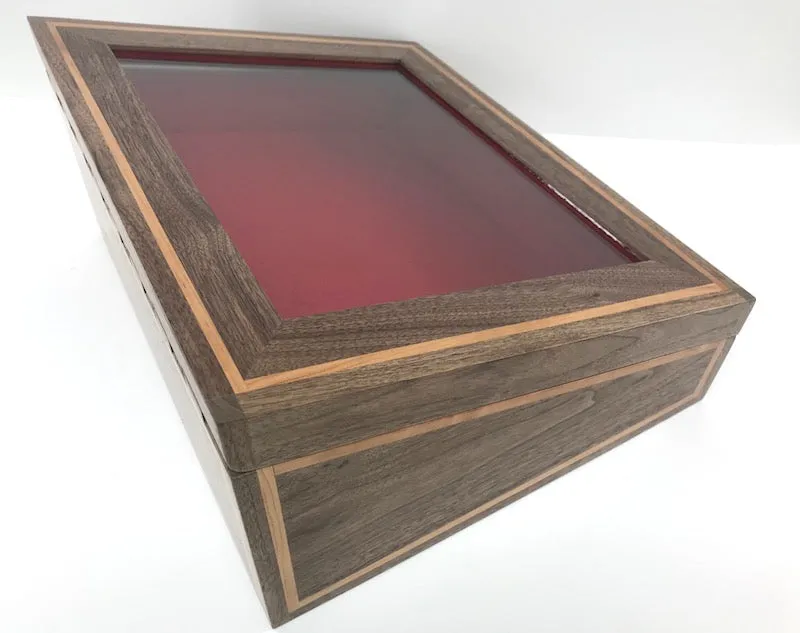 Custom Slanted Wooden Display case (Base price shown)