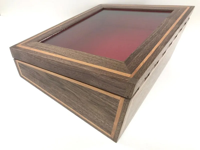Custom Slanted Wooden Display case (Base price shown)