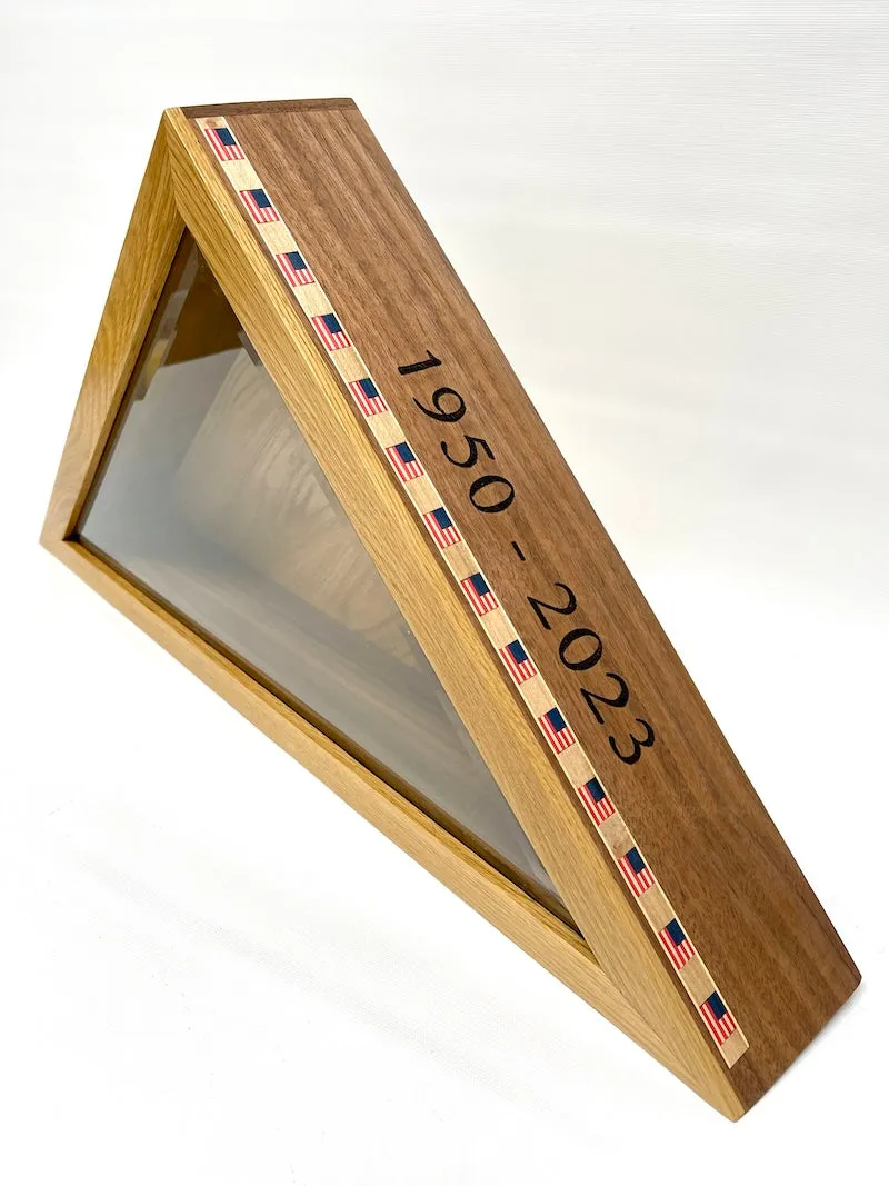 Custom Wooden Flag Display Case (Base price shown)