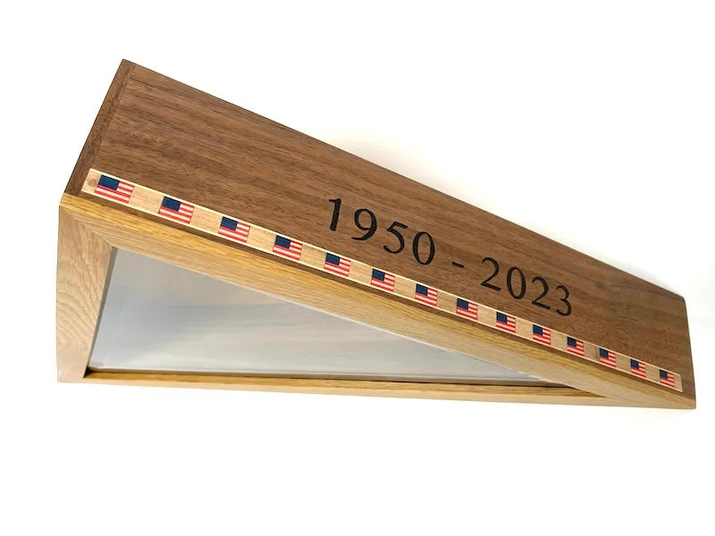 Custom Wooden Flag Display Case (Base price shown)