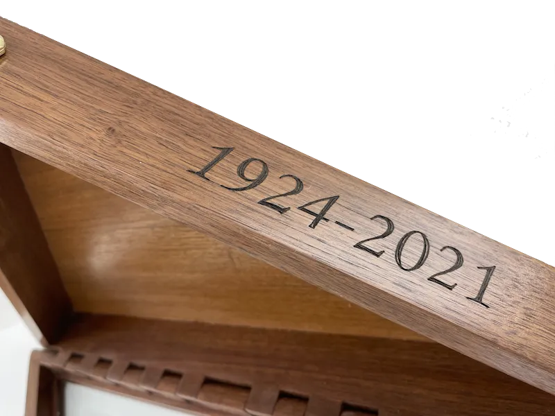 Custom Wooden Flag Display Case (Base price shown)