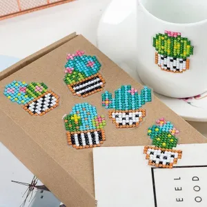 Cute Cactus Stickers (6 Pack) - 5D Diamond Painting