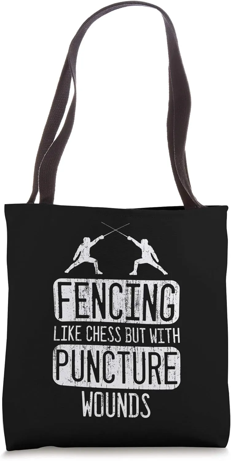 Cute Fencing Like With Puncture Wounds Tote Bag