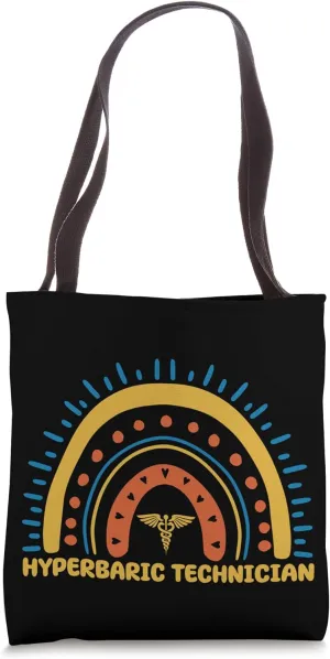 Cute Hyperbaric Technician Boho Rainbow Underwater Medicine Tote Bag