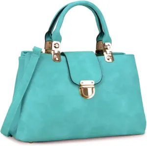 Dasein Women Satchel Handbags Top Handle Purse Medium Tote Bag Vegan Leather Shoulder Bag