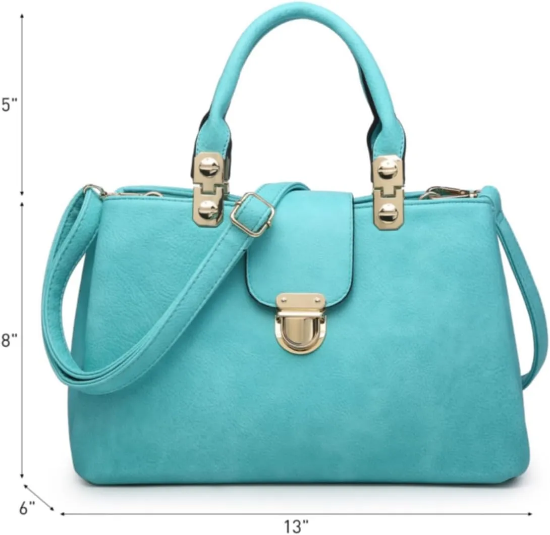 Dasein Women Satchel Handbags Top Handle Purse Medium Tote Bag Vegan Leather Shoulder Bag