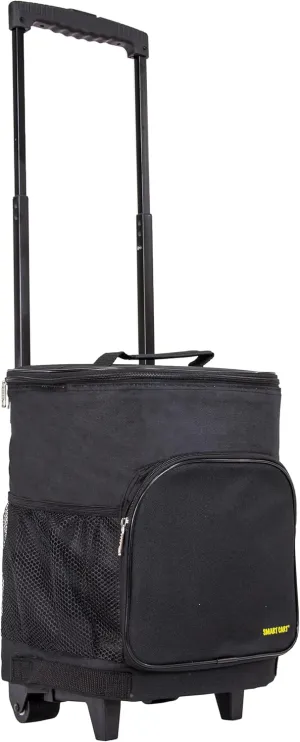 dbest products Ultra Compact Cooler Smart Cart, Black Insulated Collapsible Rolling Tailgate BBQ Beach Summer