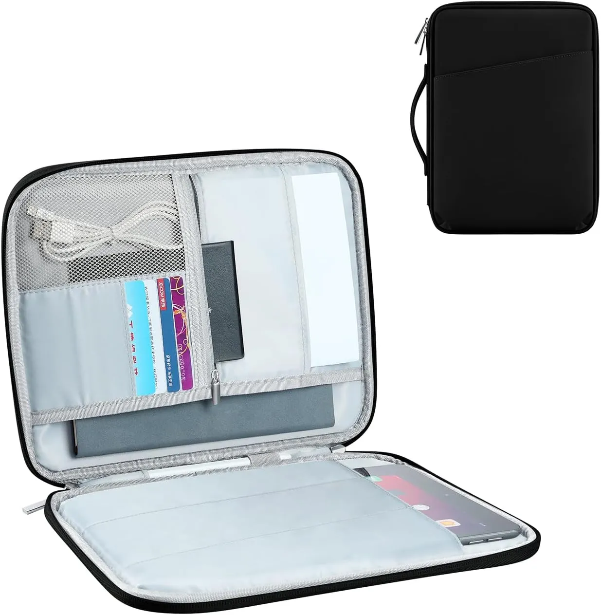 DDgro 11 Inch New iPad Pro Sleeve Case Tablet Sleeve Bag- Perfect for New iPad, iPad Pro, iPad Air, Galaxy Tab, and More (PU-Black, 11 inch)