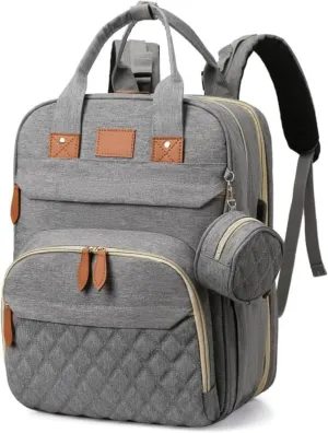 Diaper Bag Backpack. Large Travel Diaper Bag. Multifunctional Waterproof Diaper Bag With Changing Pad, USB Port, Stroller Straps And Pacifier Case. Available For Baby Registry And Baby Shower Gifts.