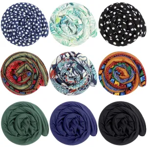 Dingion 9 Pieces Spiral Lock Hair Tie Long Dreadlock Accessory Iron Wire Embedded Bendable Ponytail Holders Colorful Dreadlock Tie for Women Men Thick Long Curly Hair, 9 Styles