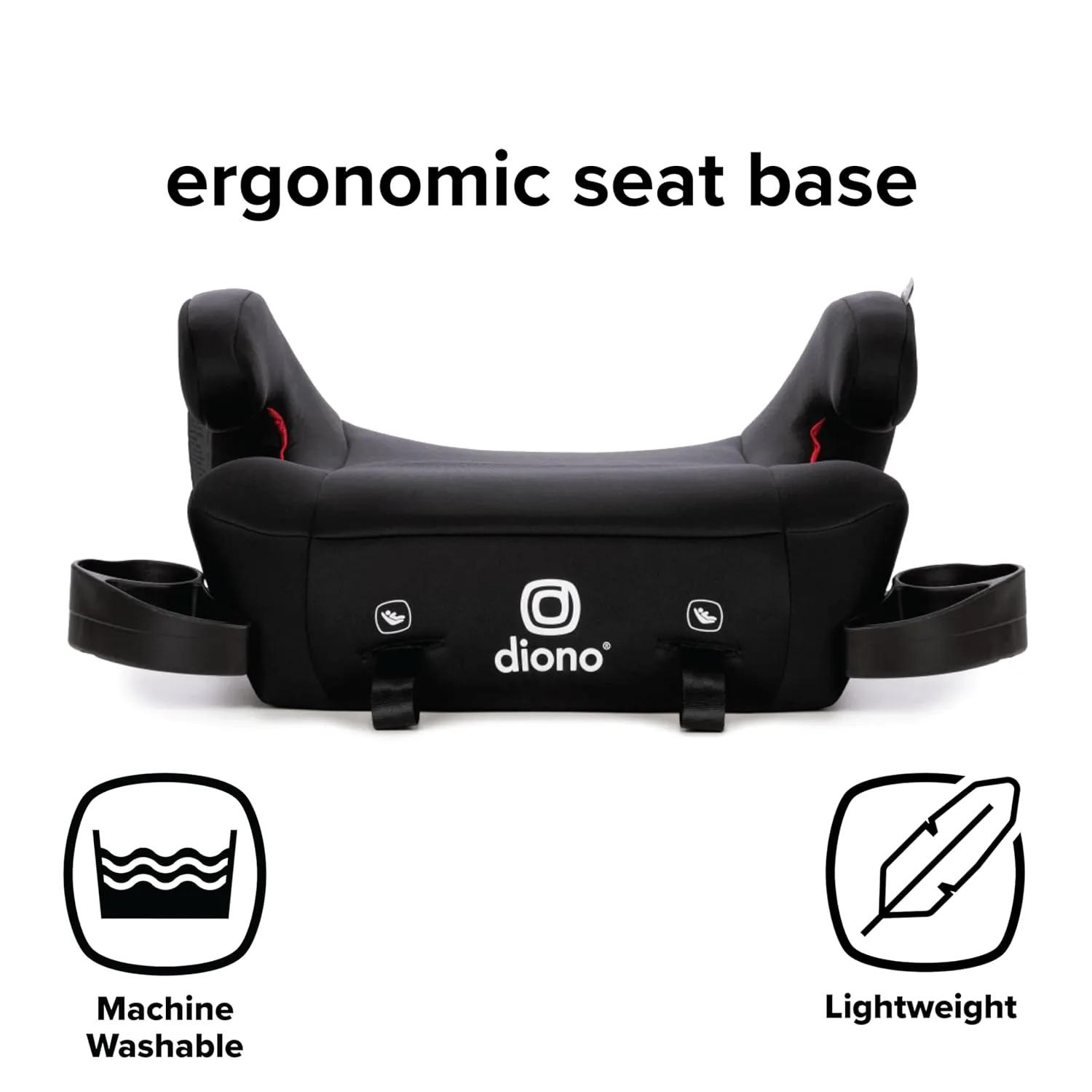 Diono Solana 2 XL 2022, Dual Latch Connectors, Lightweight Backless Belt-Positioning Car, 8 Years 1 Booster Seat, Black