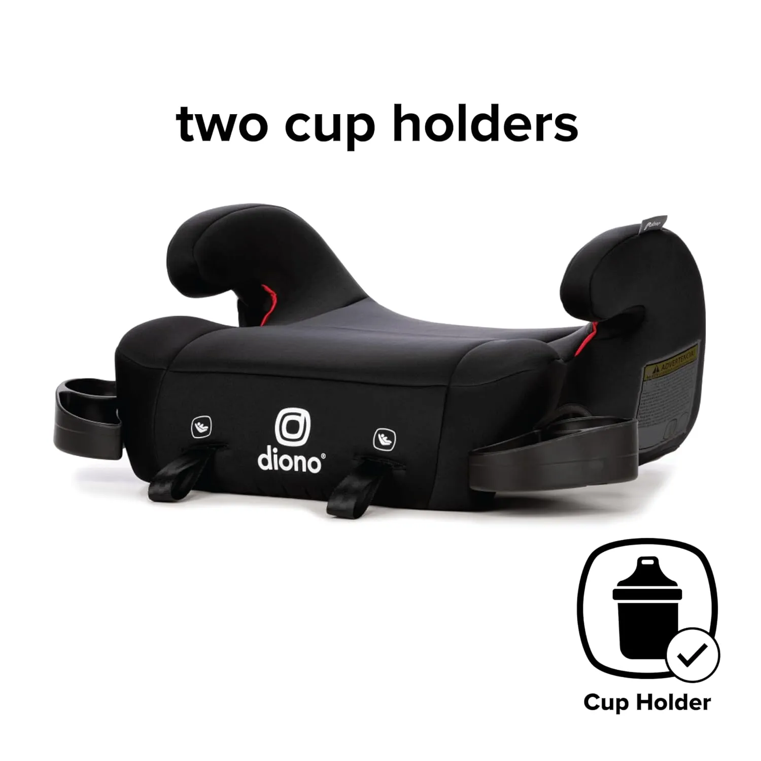 Diono Solana 2 XL 2022, Dual Latch Connectors, Lightweight Backless Belt-Positioning Car, 8 Years 1 Booster Seat, Black