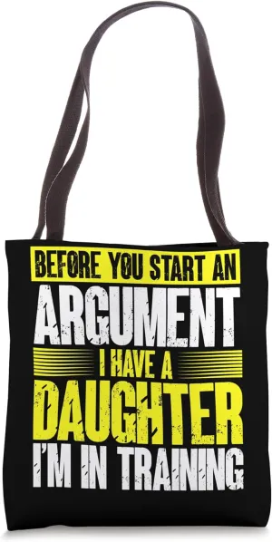 Discussion Professional Humour and Strong Nerves for Parents Tote Bag