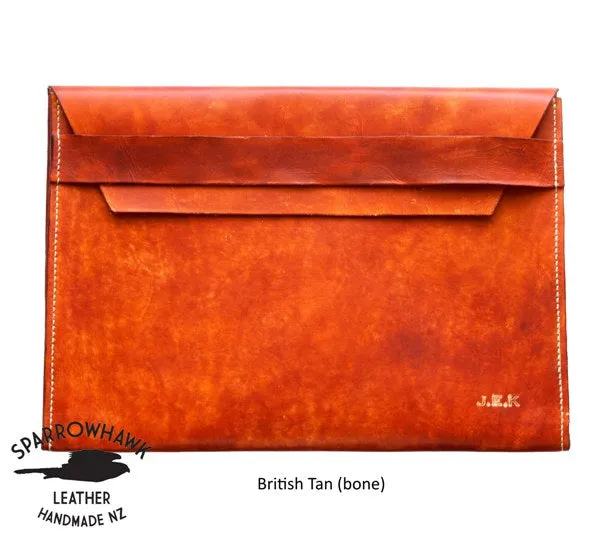 Document Folio (double expanding side gusset) - Embossed Initials