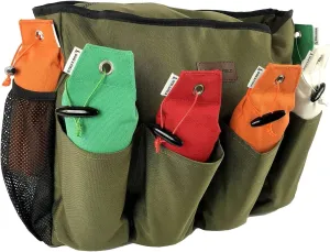 Dog & Field Maxxi Dummy Bag - Dog Training Bag with Adjustable Strap, for Gundog Canvas Dummies & Hunting Accessories, 50cm x 35cm x 10cm, Olive Green