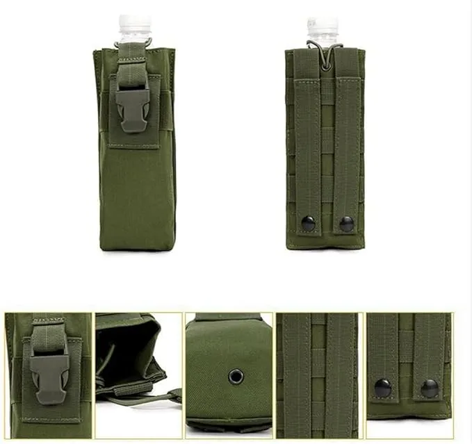 DONGKER Tactical Talkie Holder,Waterproof Molle Water Bottle Bag Nylon Talkie Pouch for Camping Outdoor Activities