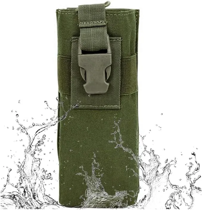 DONGKER Tactical Talkie Holder,Waterproof Molle Water Bottle Bag Nylon Talkie Pouch for Camping Outdoor Activities