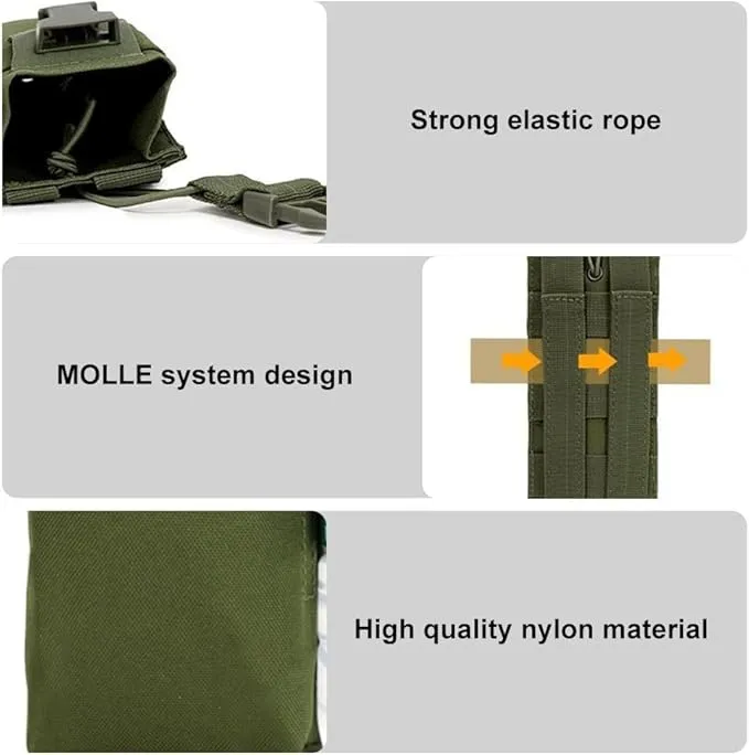 DONGKER Tactical Talkie Holder,Waterproof Molle Water Bottle Bag Nylon Talkie Pouch for Camping Outdoor Activities