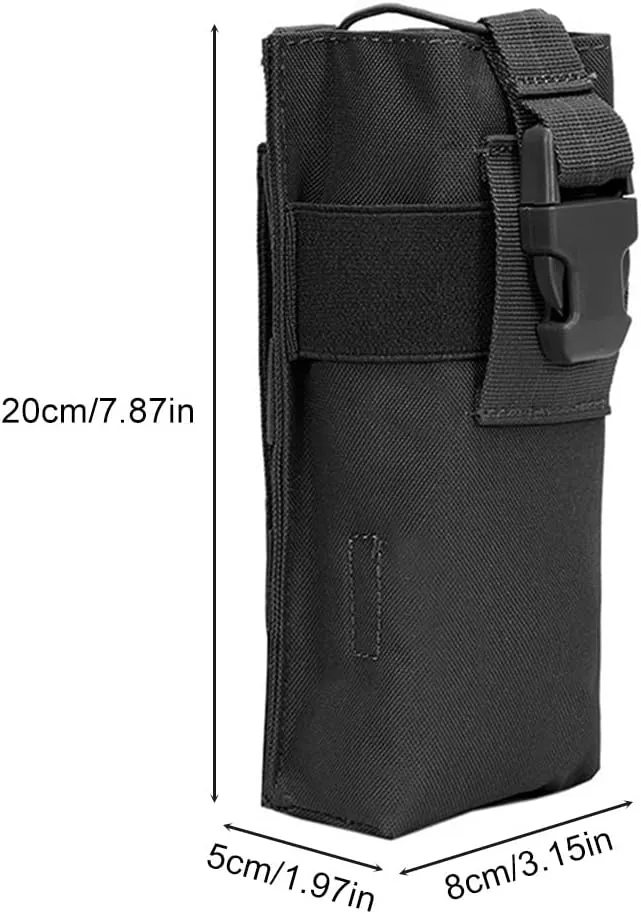 DONGKER Tactical Talkie Holder,Waterproof Molle Water Bottle Bag Nylon Talkie Pouch for Camping Outdoor Activities