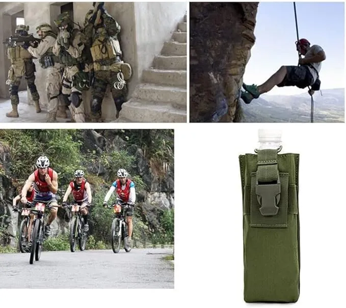 DONGKER Tactical Talkie Holder,Waterproof Molle Water Bottle Bag Nylon Talkie Pouch for Camping Outdoor Activities